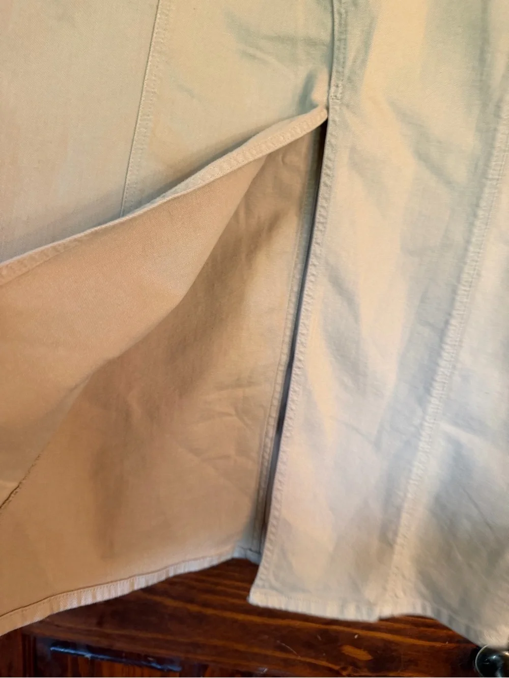 Levi's Tan Wide-Leg Pants with Branded Metal Button